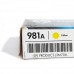 HP 981A Y รหัส J3M70A ตลับหมึก Inkjet สีเหลือง